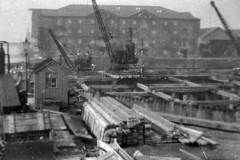Construction work in Goole Docks.