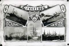 A postcard titled - Greetings from the Port of Goole.