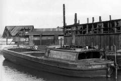 A Leeds & Liverpool Canal \'steamer\' about to undergo an engine change.