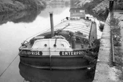 The barge Enterprise moored alongside Eastwood Wharf, Rotherham.