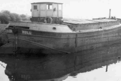 Barge Enid Hilda moored at Stanley Ferry, near Wakefield.