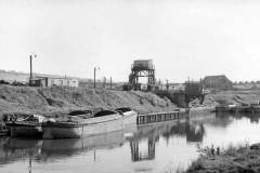 Barges at Cadeby Colliery coal staithe.