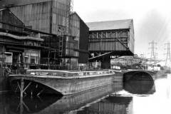 Barges at a wharf