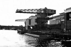 Barges at a Ferrybridge coal staithe.