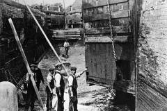 Maintenance work on a lock.