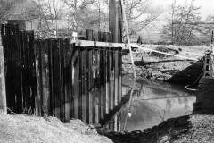 Canal maintenance work.