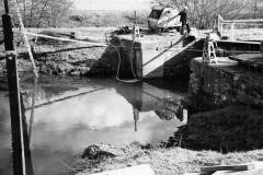 Canal maintenance work.