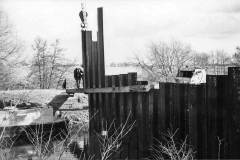 Canal maintenance work.