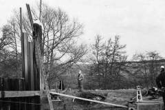 Canal maintenance work.