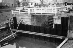 Canal maintenance work.