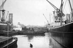 A congested Hull dock.