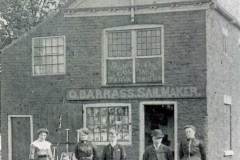 Posing outside G Barrass, Sailmaker.