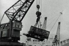 Loading coal from a railway wagon.