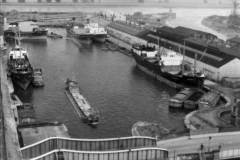 An overhead view of Barge Dock, Goole.