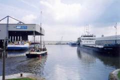  AUDREY passing down a Goole dock.