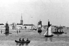 An artist's impression of Goole from the River Ouse.