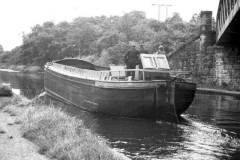 The unladen 'West Country' size motor barge Angela Jane.