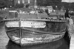 Thomas moored close to a lock.
