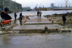 Construction work in South Dock Basin.