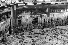 Ship Lock outer gates iced over.