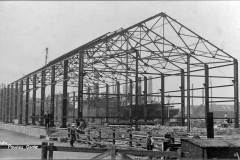 The newly erected frame of No 1 shed.