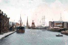 A postcard of Ship and Aldam Docks, Goole.