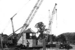 The construction of a new lock.