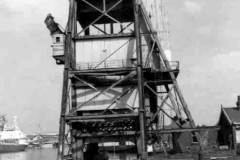 Looking east through Goole's  No 5 Compartment Boat Hoist.