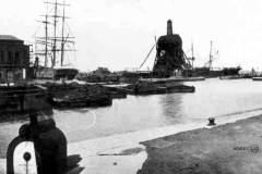 A circa 1895 image of Goole's Harbour Basin and Ouse Dock.