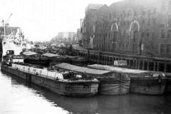 Barges moored on the River Hull.