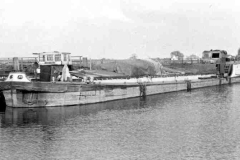 Moored barges