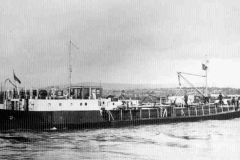 A laden tanker under way.