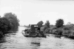The motor barge Annie H underway on the Aire and Calder Navigation.
