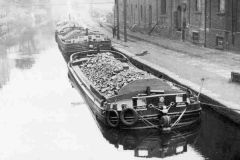 Three moored barges