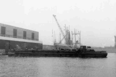 A tanker barge in Goole Docks.