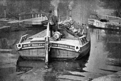 A transom sterned short-boat.