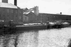Three unladen motor barges alongside W E Rawson\'s wharf, Wakefield.