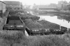 Coal barges in Leeds Dock.
