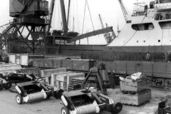 Loading cargo in West Dock, Goole.