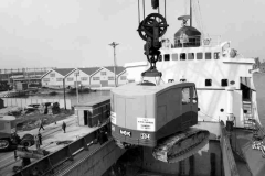 Loading brand new crawler cranes.