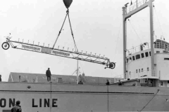 Loading the longest bicycle in the world.