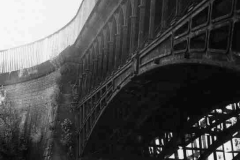 A cast iron canal bridge