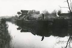 Barges at a rail operated coal-drop.