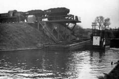 A loading at the British Oak coal staithe.